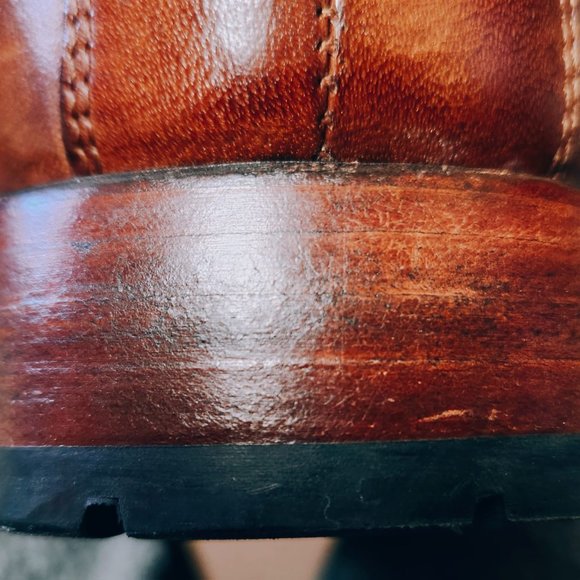 Beautiful Frye Bowery Cognac Brown Leather Ankle Lace Up Boots, size 12 - Picture 4 of 8